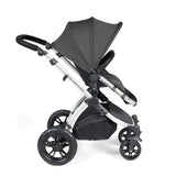 Ickle Bubba Stomp Luxe All-in-One Travel System With Isofix Base (Galaxy) - Silver / Charcoal Grey / Black - Bambini & Bo