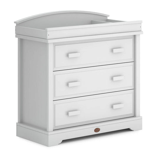 Boori 3 Drawer Dresser with Arched Changing Station - White - Bambini & Bo