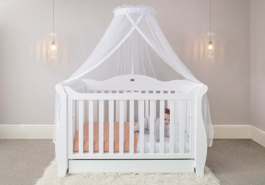 Boori Sleigh Royale Cot Bed - White - Bambini & Bo