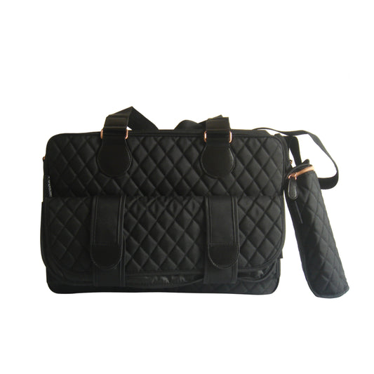 My Babiie Billie Faiers Black Quilted Deluxe Baby Changing Bag - Bambini & Bo
