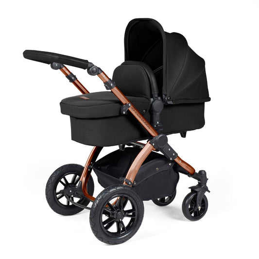 Ickle Bubba Stomp Luxe All-in-One Travel System with Isofix Base - Bronze/Midnight/Black - Bambini & Bo