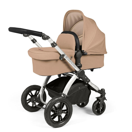 Ickle Bubba Stomp Luxe All-in-One Travel System with Isofix Base - Silver/Desert/Black - Bambini & Bo