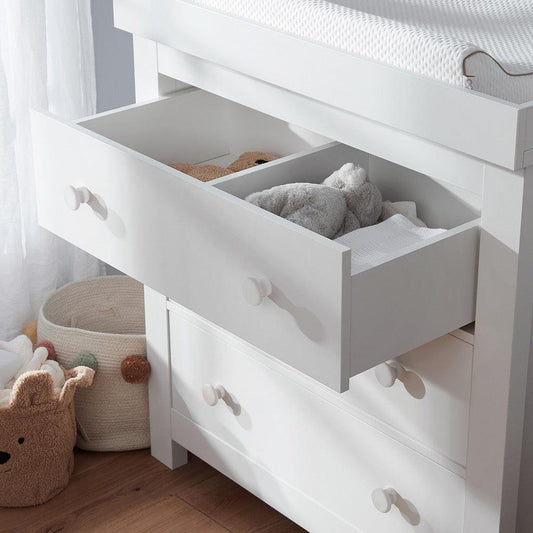 CuddleCo Aylesbury 3 Drawer Dresser & Changer - White/Ash