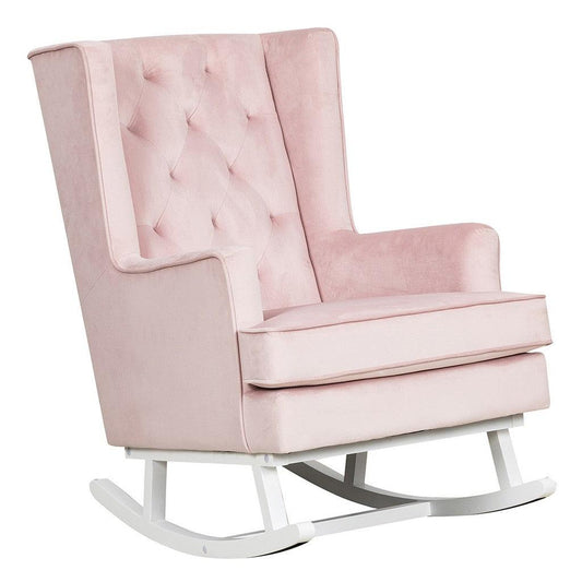 Nursery Collective Convertible Nursing Rocking Chair - Dusty Pink/White