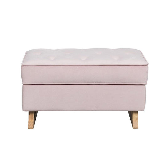 Nursery Collective Nursing Footstool - Dusty Pink/Natural