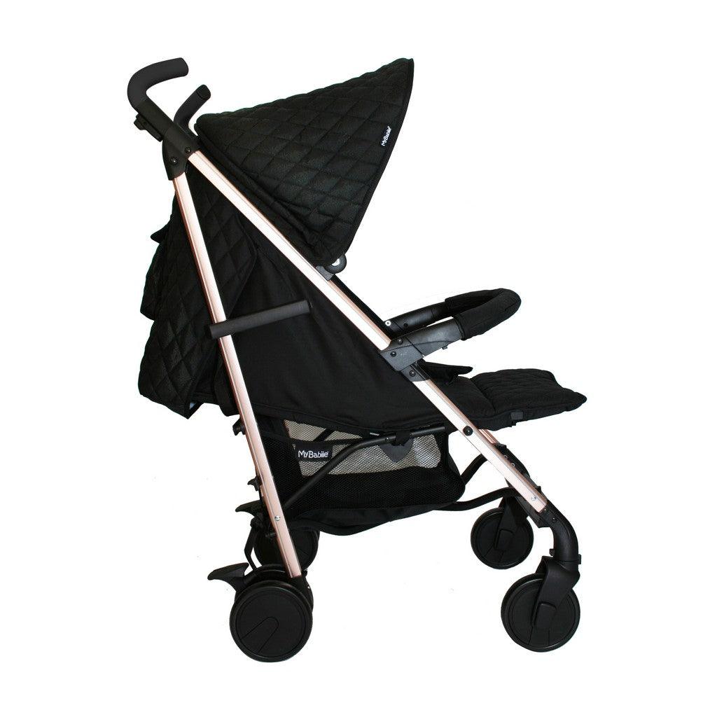 My Babiie Billie Faiers MB51 Stroller - Rose Gold Black Quilted