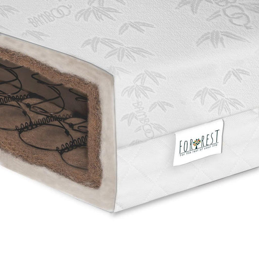 Cocoon Forrest 2 in 1 Coconut Wool Sprung Mattress Cot Bed / 140 x 70 cm