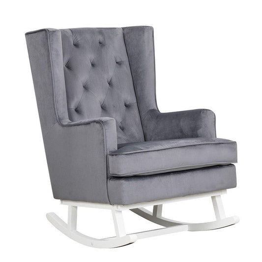 Nursery Collective Convertible Nursing Rocking Chair - Midnight Grey/White
