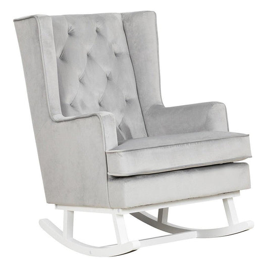 Nursery Collective Convertible Nursing Rocking Chair - Quiet Grey/White